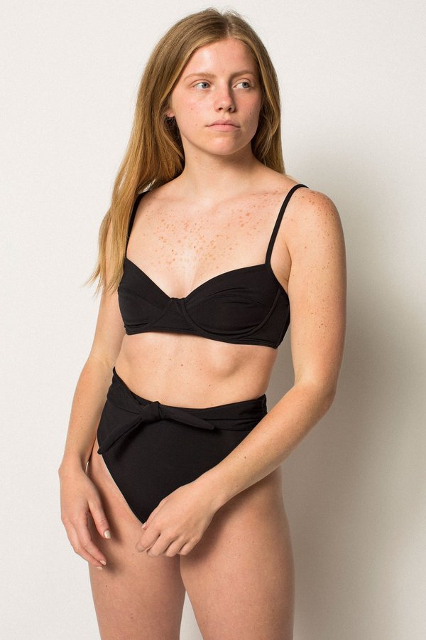 Mara Hoffman Goldie Bikini Bottom - Black Mara Hoffman Goldie Bikini Bottom - Black