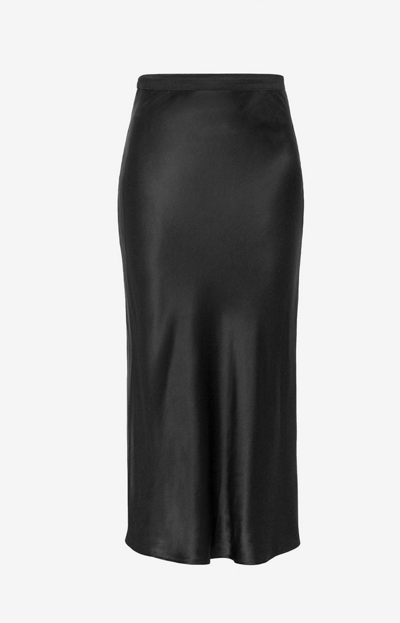 Anine Bing Bar Silk Skirt - black | Garmentory