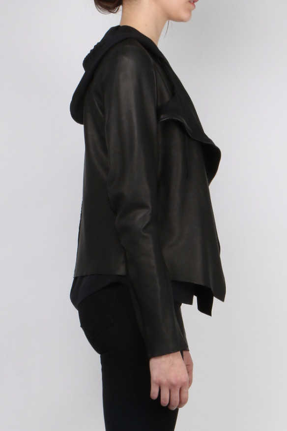 Salvatore Santoro Black Zip Up Leather Jacket Salvatore Santoro Black Zip Up Leather Jacket