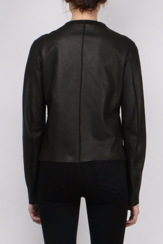 Salvatore Santoro Black Zip Up Leather Jacket Salvatore Santoro Black Zip Up Leather Jacket