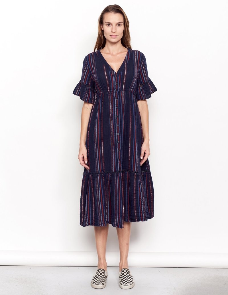 knee length dresses for ladies Sundry Smocked Waist Midi Dress