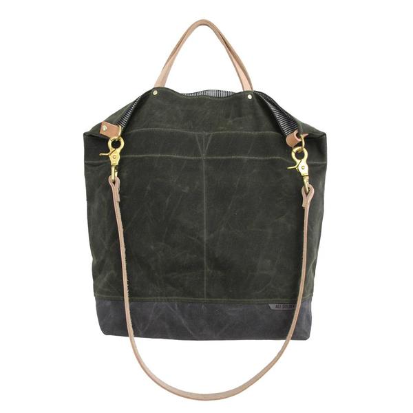 Ali Golden REVERSIBLE BAG - OLIVE/NATURAL Ali Golden REVERSIBLE BAG - OLIVE/NATURAL