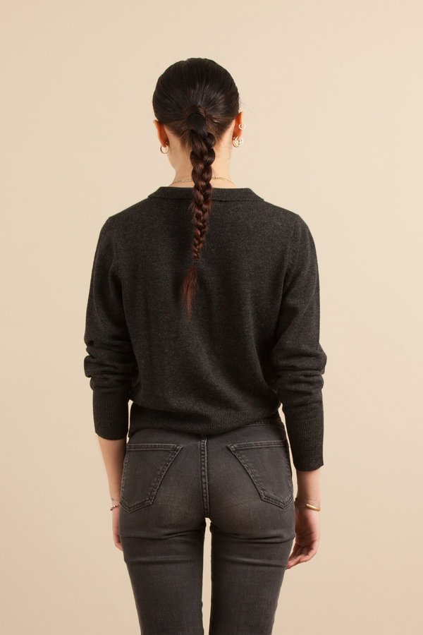 Solosix Sunday Collar Sweater - Charcoal Solosix Sunday Collar Sweater - Charcoal