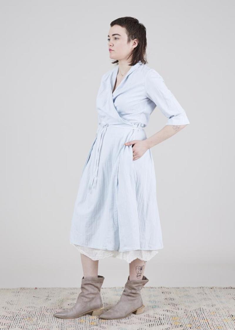H+ Hannoh Wessel Rachel Wrap Dress - Grey Pearl | Garmentory