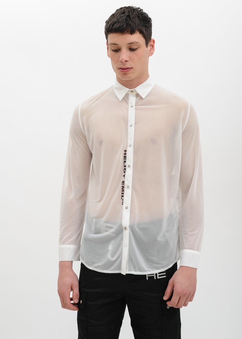 Heliot Emil Semi Transparent Shirt - White | Garmentory