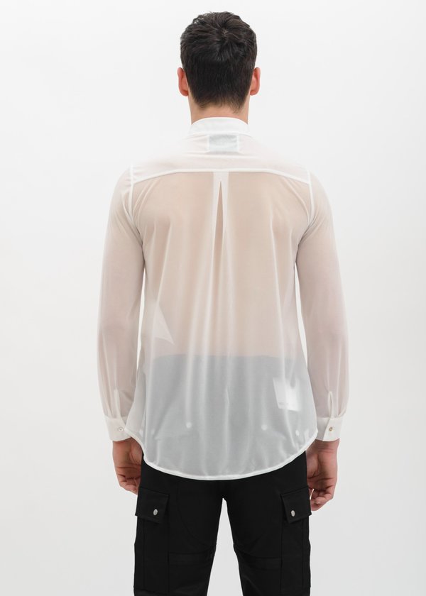 Heliot Emil Semi Transparent Shirt - White | Garmentory