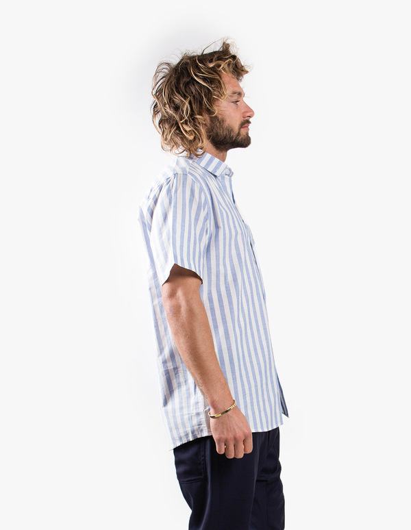 Pleasant Blue Striped Short Sleeve Shirt Pleasant Blue Striped Short Sleeve Shirt