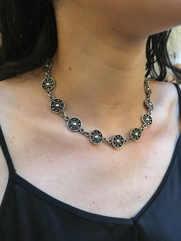 KC Vintage Pendant Link Necklace - Silver KC Vintage Pendant Link Necklace - Silver