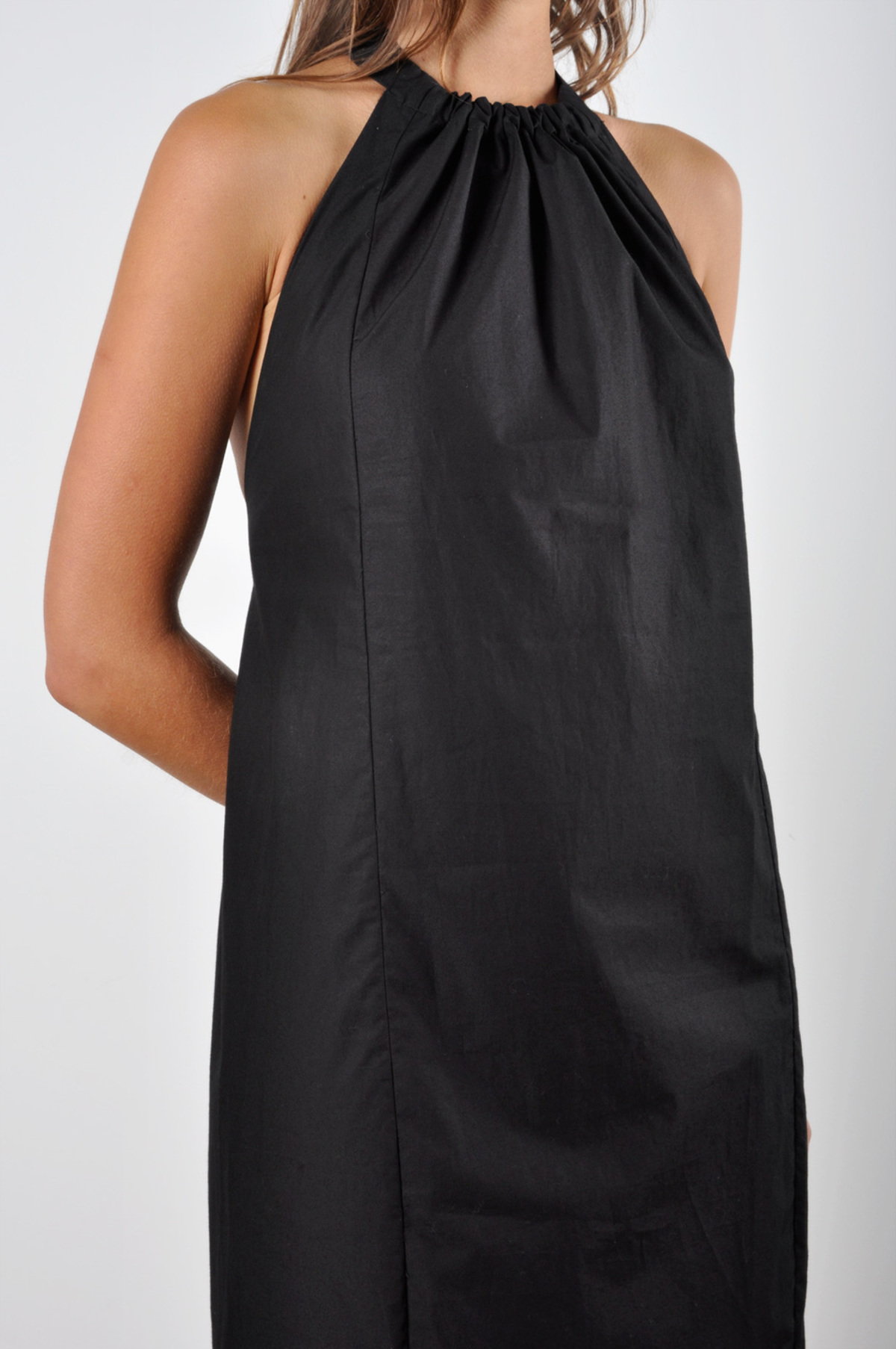 halter neck black long dress Black Halter Neck Knot Skirt Midi Dress – AX Paris
