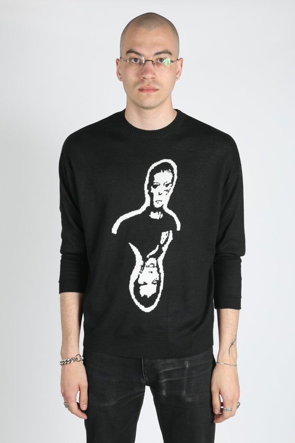 Undercover Mirrored Face Knit - Black | Garmentory