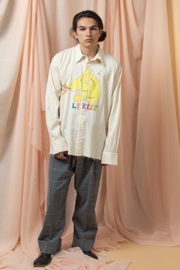 l'equip LE KEEP QUINCY - STRIPED YELLOW/WHITE l'equip LE KEEP QUINCY - STRIPED YELLOW/WHITE
