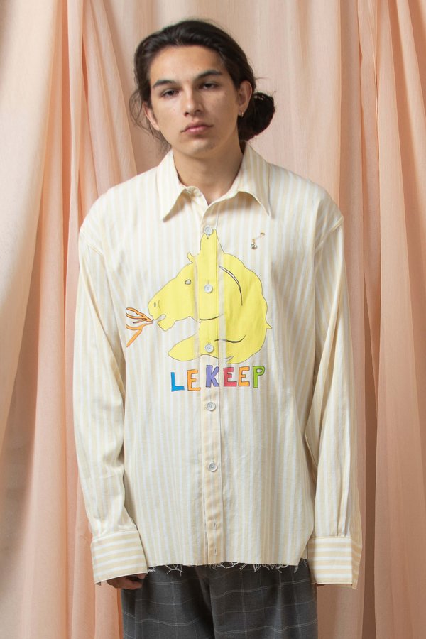 l'equip LE KEEP QUINCY - STRIPED YELLOW/WHITE l'equip LE KEEP QUINCY - STRIPED YELLOW/WHITE