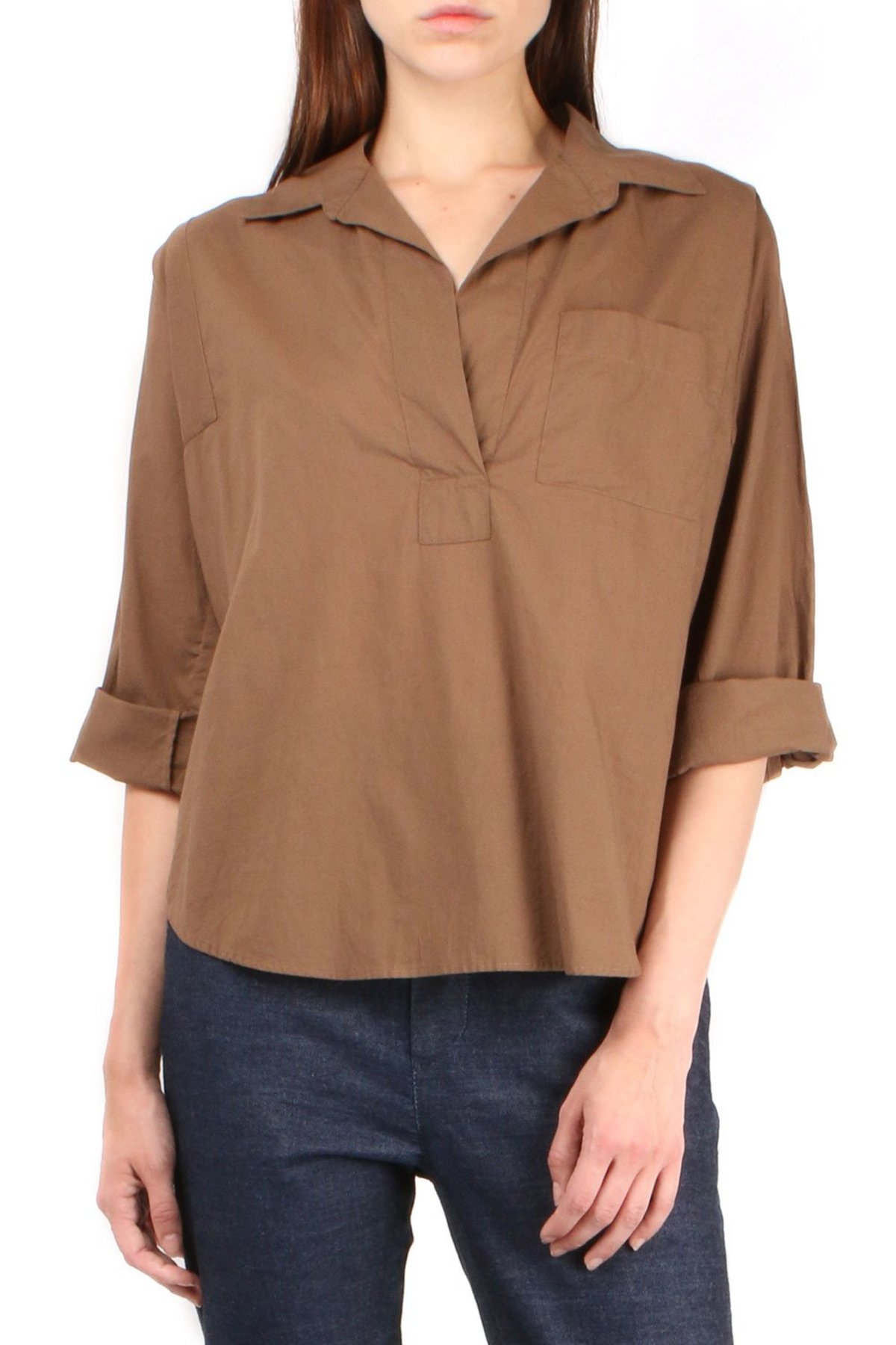 Sibel Saral Venice Shirt - Coffee - Image 1 of 3