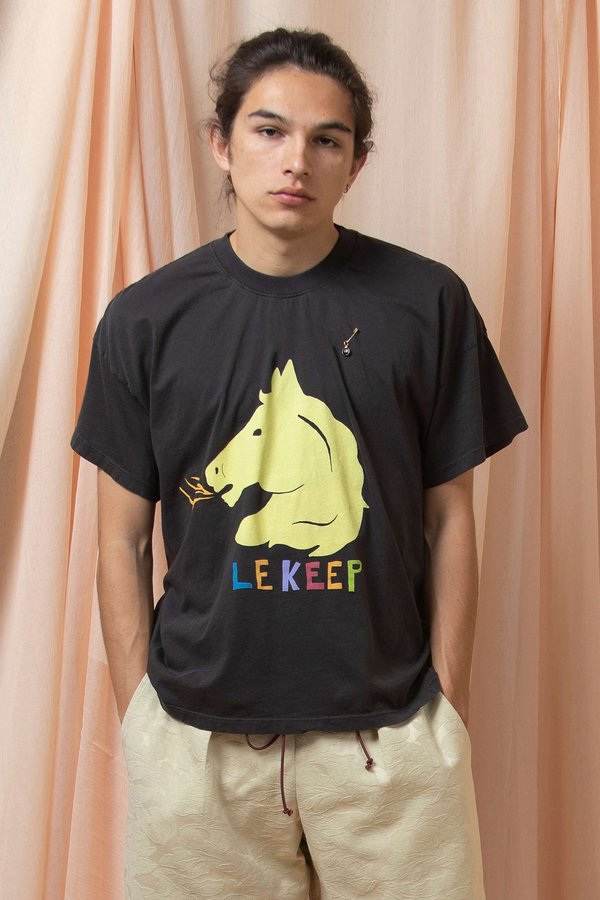 l'equip LE KEEP BOX TEE - CHARCOAL l'equip LE KEEP BOX TEE - CHARCOAL