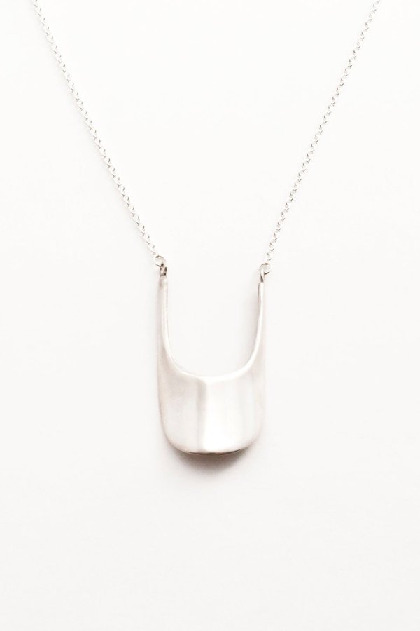 Another Feather Scoop Necklace - Silver Another Feather Scoop Necklace - Silver