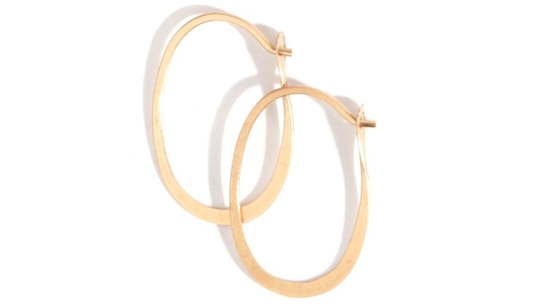 14金】Melissa Joy Manning Oval Hoops Long