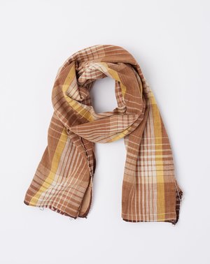 Vintage Oversized Scarf - Clay Madras Vintage Oversized Scarf - Clay Madras