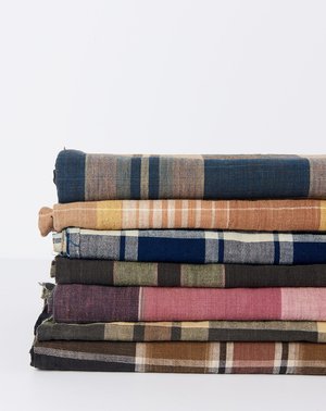 Vintage Oversized Scarf - Clay Madras Vintage Oversized Scarf - Clay Madras
