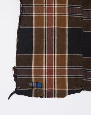 Vintage Oversized Scarf - Dark Brown Madras Vintage Oversized Scarf - Dark Brown Madras
