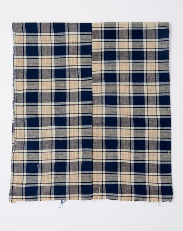 Vintage Oversized Scarf - Dark Indigo Madras Vintage Oversized Scarf - Dark Indigo Madras