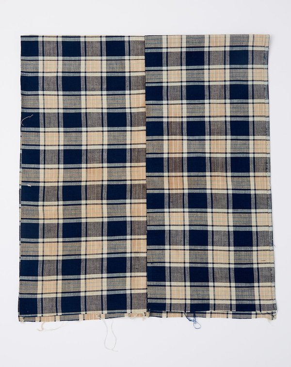 Vintage Oversized Scarf - Dark Indigo Madras Vintage Oversized Scarf - Dark Indigo Madras