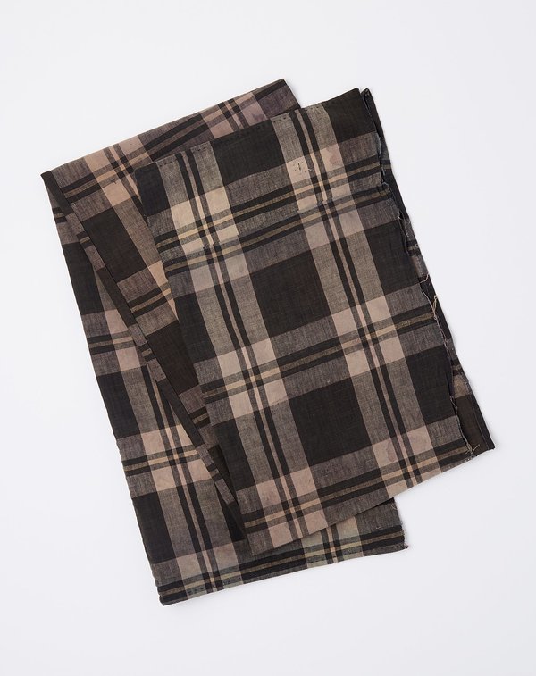 Vintage Oversized Scarf - Taupe Madras Vintage Oversized Scarf - Taupe Madras