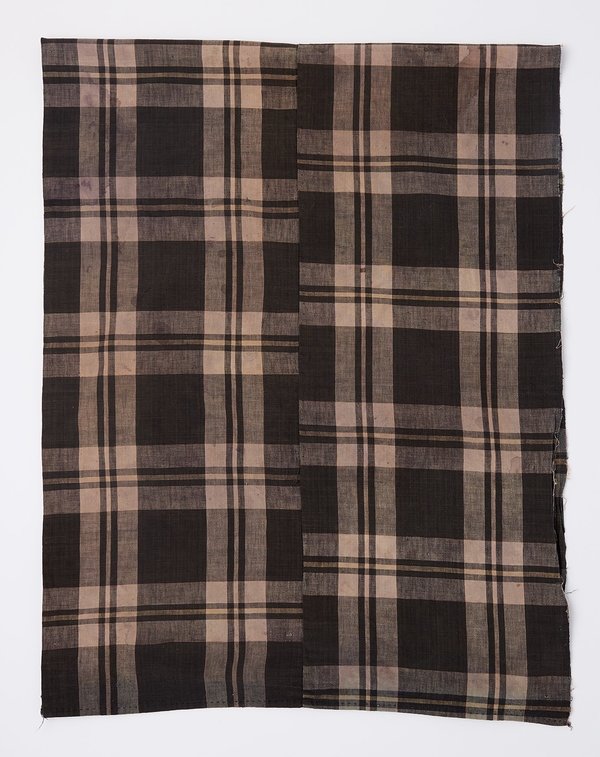 Vintage Oversized Scarf - Taupe Madras Vintage Oversized Scarf - Taupe Madras