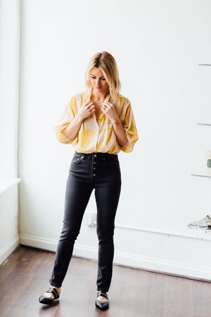 anine bing frida jeans charcoal