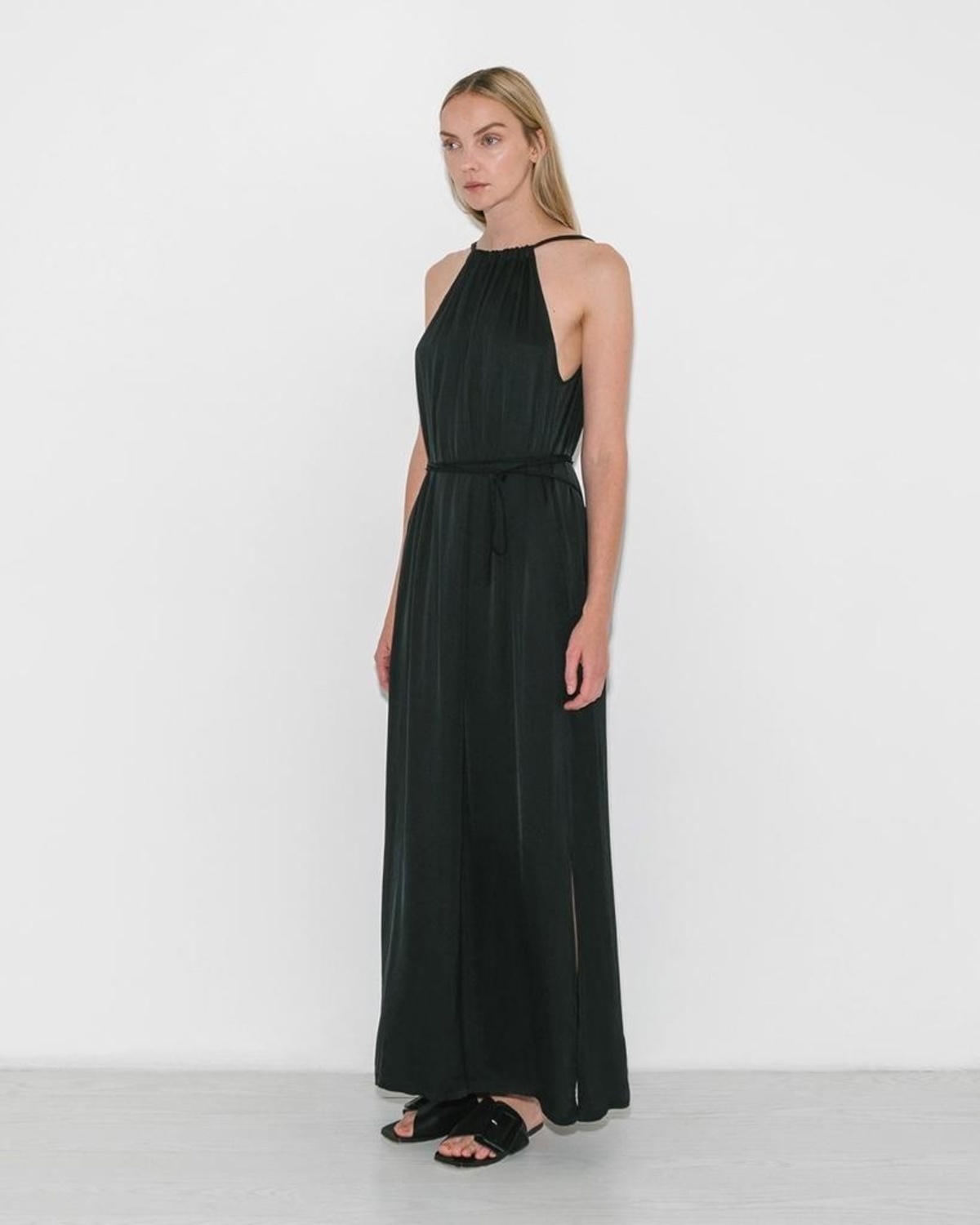 Raquel Allegra HALTER DRESS - BLACK | Garmentory Raquel Allegra HALTER DRESS - BLACK | Garmentory