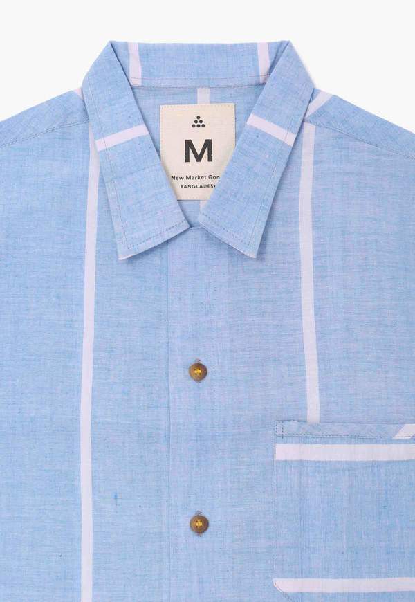 Deshal Lungi Box Button Down - Blue Deshal Lungi Box Button Down - Blue