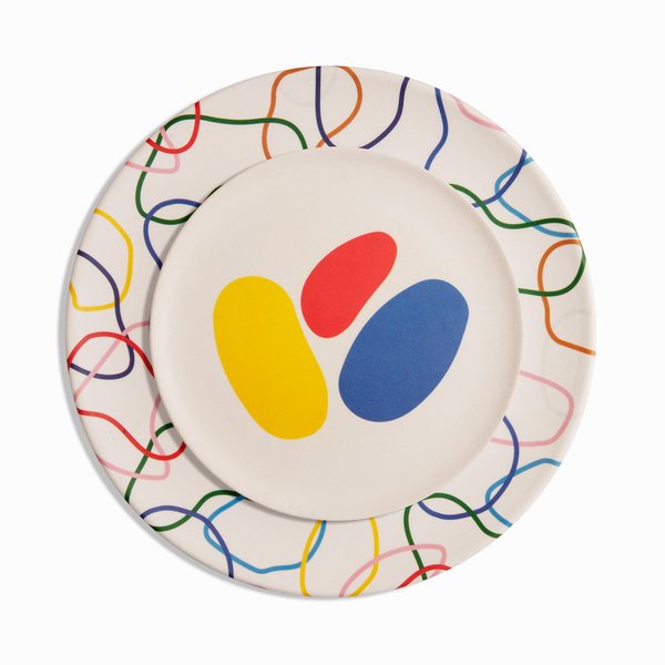 Poketo Bamboo Dinner Plates (Set of 4) - Outline Poketo Bamboo Dinner Plates (Set of 4) - Outline