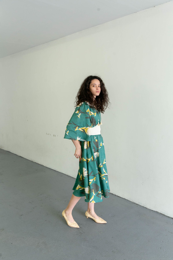 MARCH 11 ALEX MIDI DRESS - GREEN MARCH 11 ALEX MIDI DRESS - GREEN