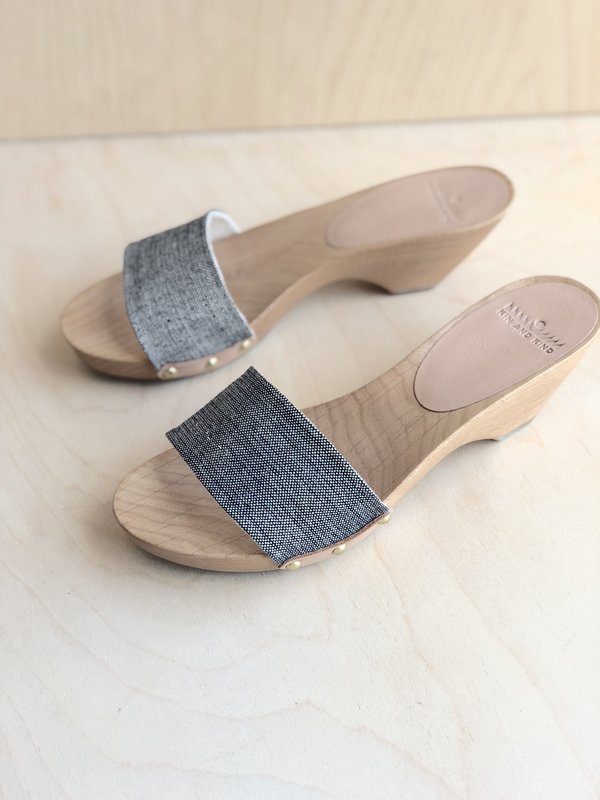Kin and Kind Wood Sandal - Black Kin and Kind Wood Sandal - Black