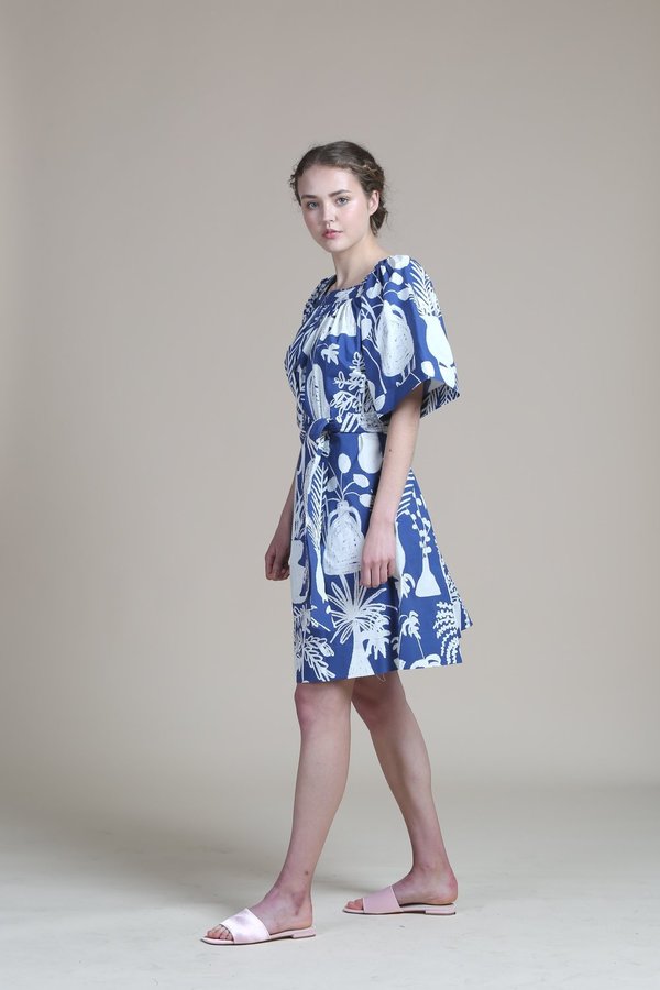 WHiT Mira Dress - Blue/White WHiT Mira Dress - Blue/White