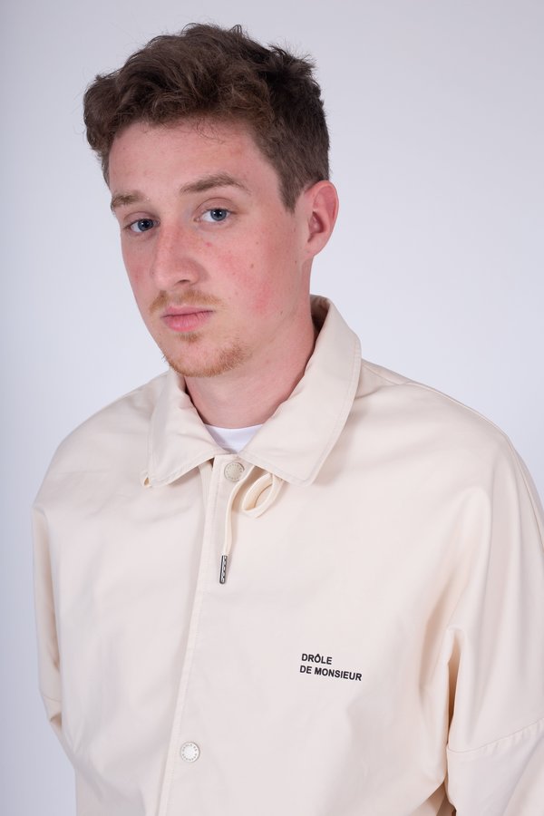 DROLE DE MONSIEUR NFPM Collared レインコート Drôle de Monsieur NFPM Collared Long Raincoat - Beige | Garmentory