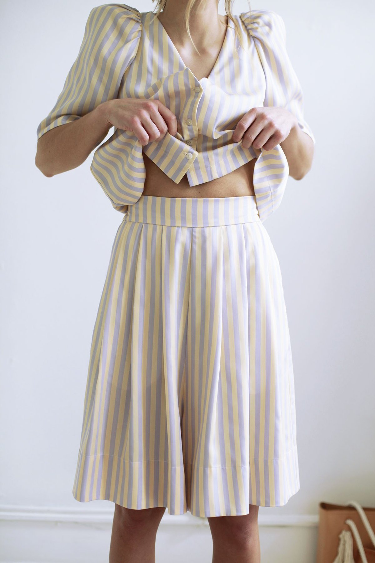 Mr. Larkin freddy shorts - lavender stripe - Image 1 of 4