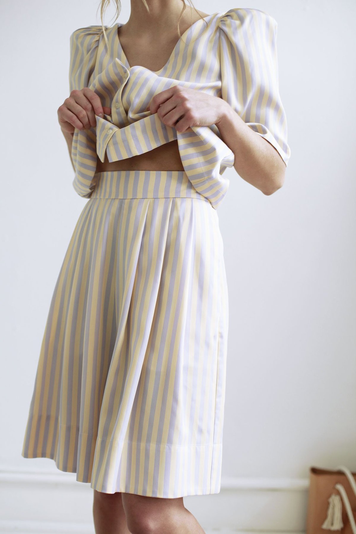 Mr. Larkin freddy shorts - lavender stripe - Image 3 of 4