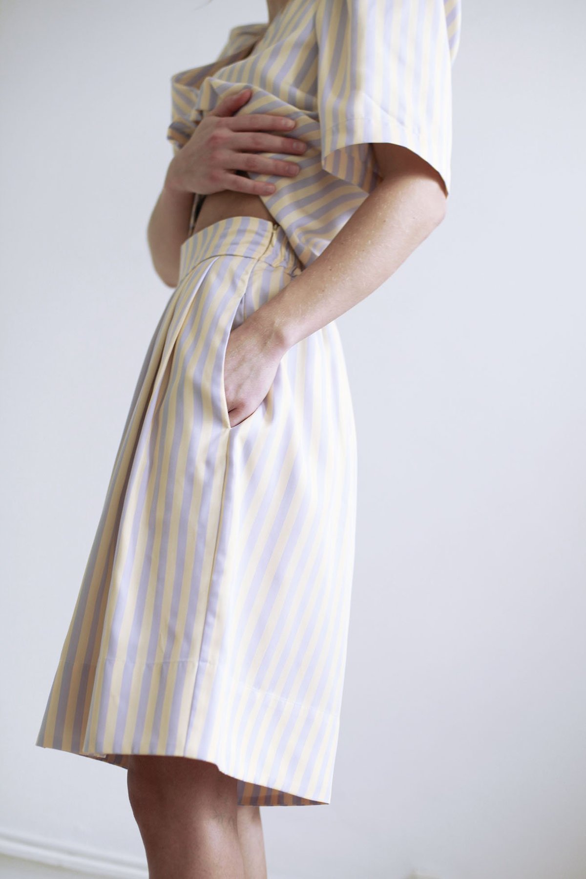 Mr. Larkin freddy shorts - lavender stripe - Image 4 of 4