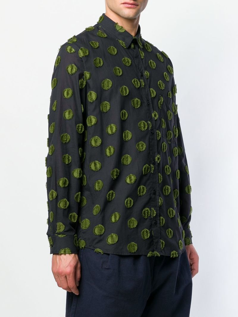 Henrik Vibskov Inner Shirt - Black Olive Dots | Garmentory