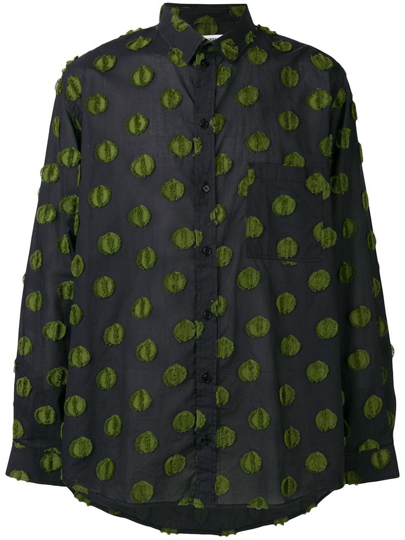 Henrik Vibskov Inner Shirt - Black Olive Dots | Garmentory