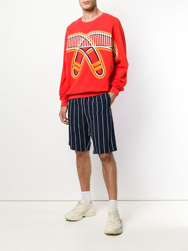 Henrik Vibskov Participant Shorts - Navy/Light Blue Stripe Henrik Vibskov Participant Shorts - Navy/Light Blue Stripe