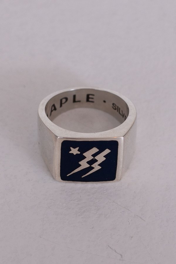 Maple Lightning Ring - Navy/Silver 925 Maple Lightning Ring - Navy/Silver 925