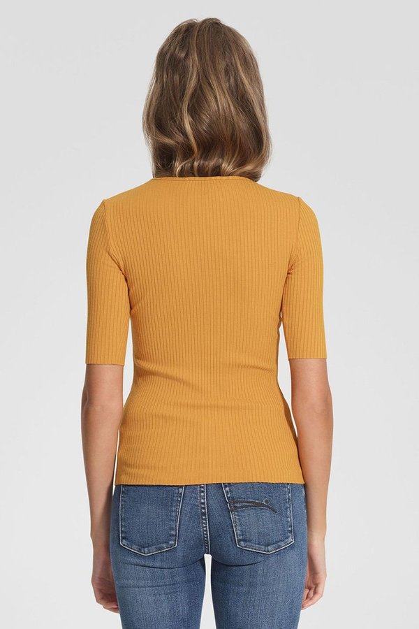 Nobody Denim Luxe Rib Tee - Saffron Nobody Denim Luxe Rib Tee - Saffron