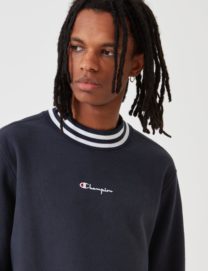 Champion Reverse Weave Half-Zip Sweatshirt - Navy Blue
