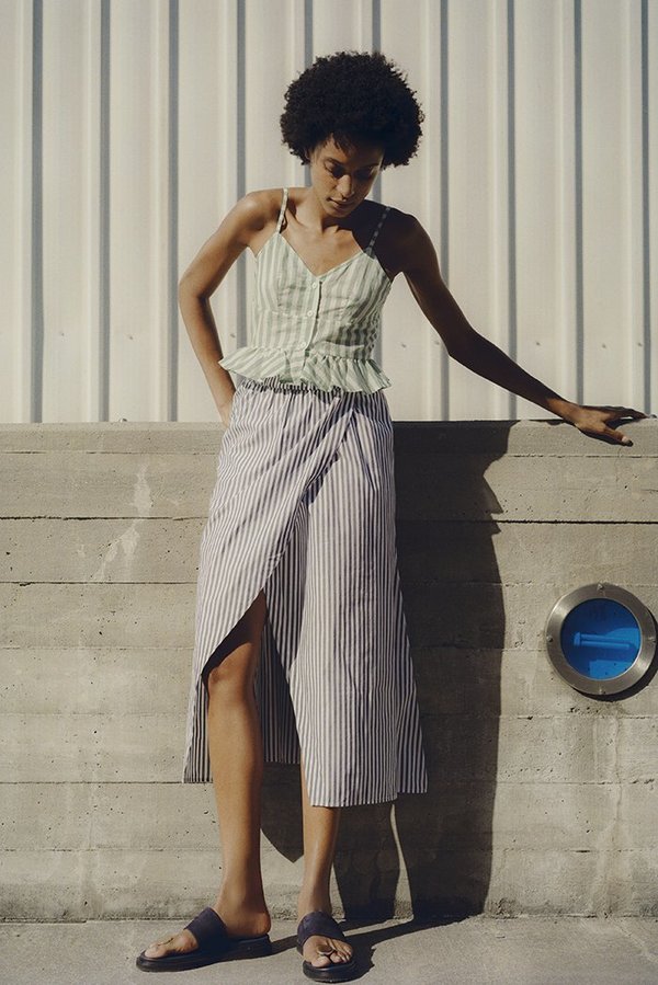 Wray Layer Skirt - Blue Stripe | Garmentory