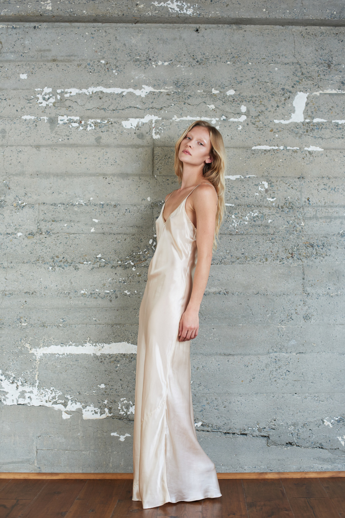 white christmas dresses Silk Slip Dress in Champagne – Shibumi