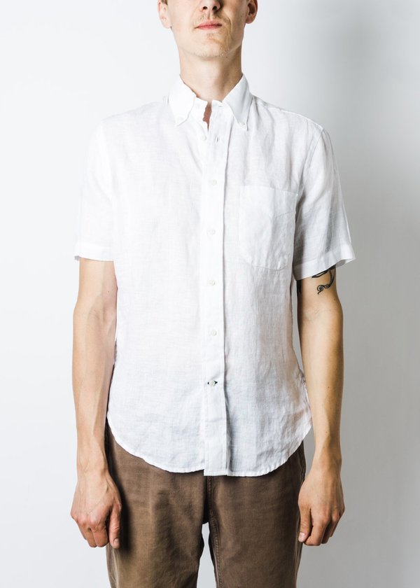Gitman Bros. VINTAGE LINEN SHIRT - WHITE Gitman Bros. VINTAGE LINEN SHIRT - WHITE