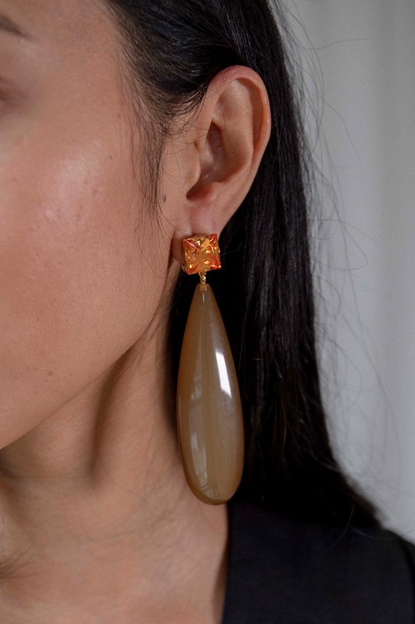 Rachel Comey Camber Earrings - Amber/Brown Rachel Comey Camber Earrings - Amber/Brown