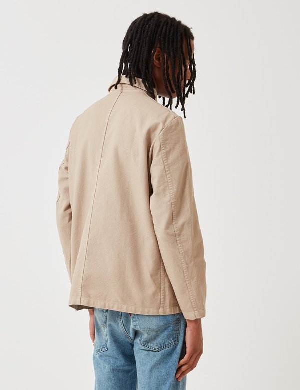 Vetra French Workwear Jacket 5-Short (Dungaree Wash Twill) - Chalk Beige Vetra French Workwear Jacket 5-Short (Dungaree Wash Twill) - Chalk Beige