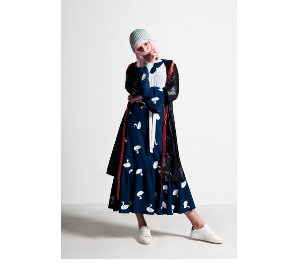 SIZ MAIA DRESS - Blue/Swan SIZ MAIA DRESS - Blue/Swan